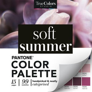 Soft Summer Color Palette Soft Summer Colour Swatch Wardrobe Color Swatches Soft Summer Digital Color Fan