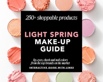 Light Spring Makeup Guide: 200+ Real Products with links (PDF)
