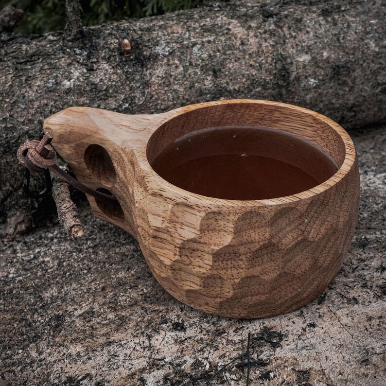 Dursten Trad Küksa Wood Cup, Gift, Nordic style, Eco-Friendly, Camping, Hiking, Kasa, Outdoors Gift, Wooden Cup, Handcrafted, Woodsman. image 1