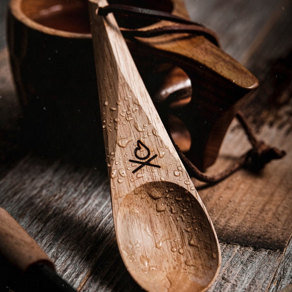 Überleben Kanu Spoon | Handcrafted Wooden Spoon, Wooden Camping Spoon, Wooden Utensils, Wooden Gift, Outdoor Gear, Camping Utensil, Spoon