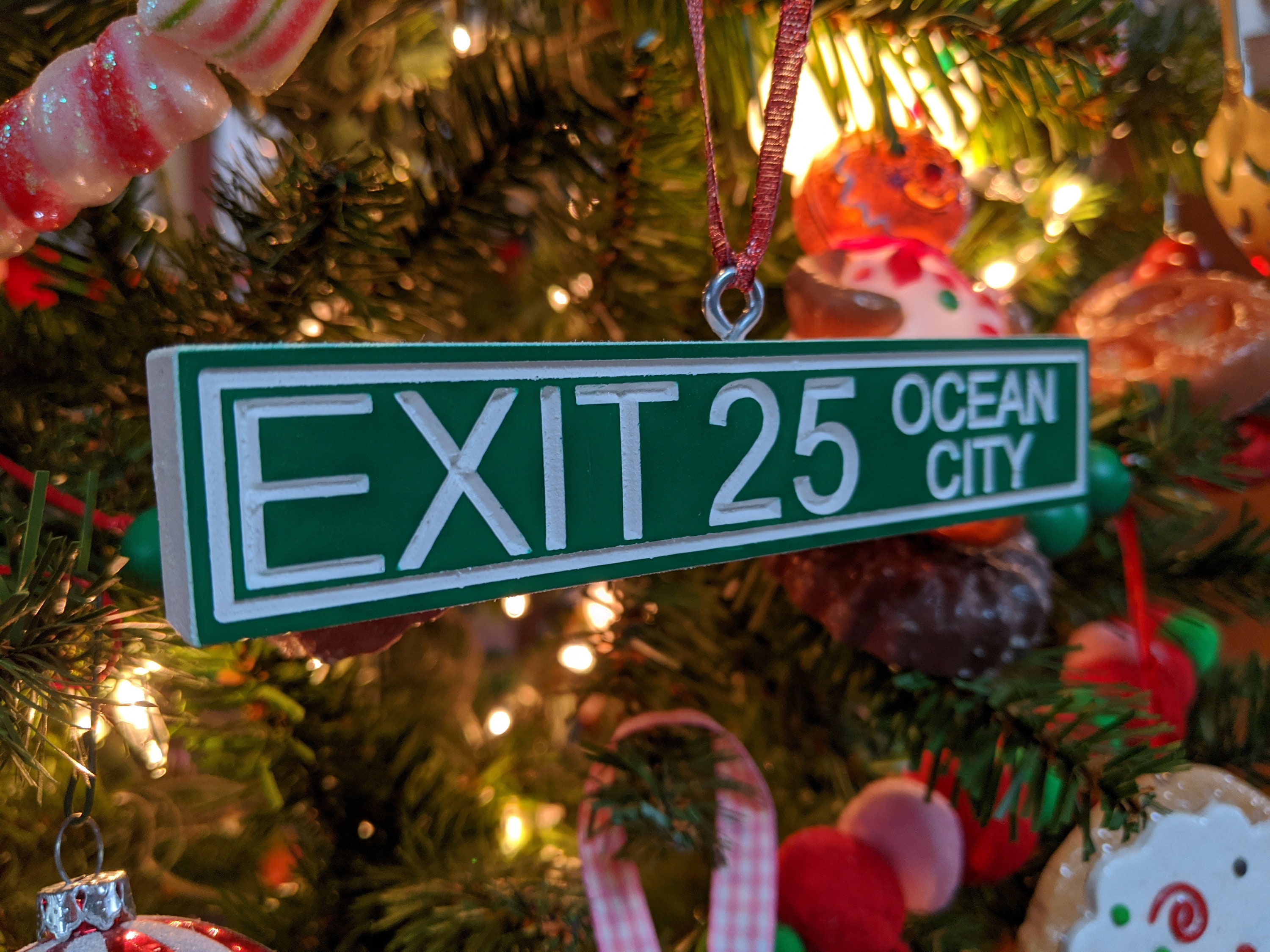Custom Exit Sign Christmas Tree Ornaments Multiple Colors and Etsy