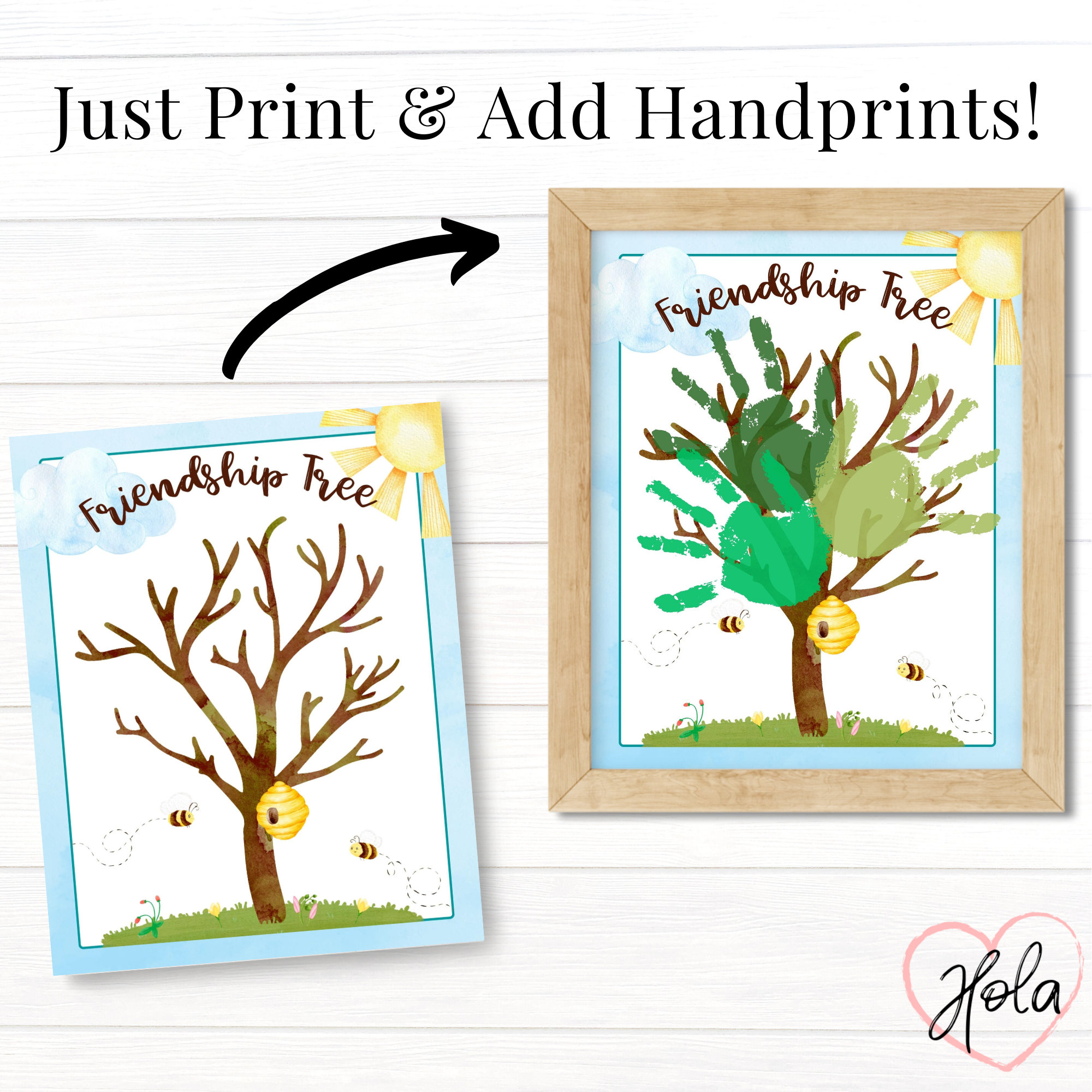 Friendship Gifts Kids, DIY Activities for Kids, Preschool Handprint Art ...