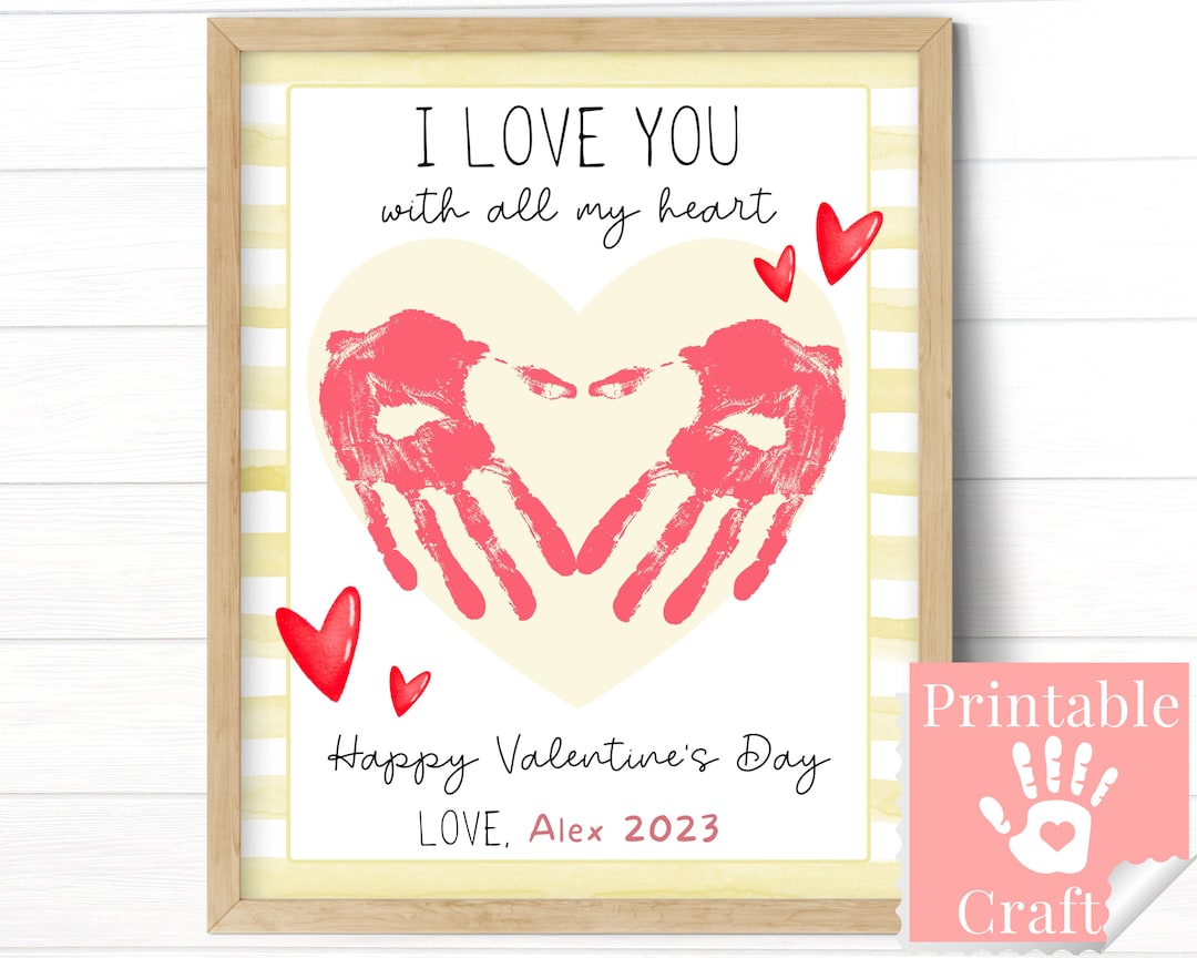 Heart Tree Valentine's Day Handprint Crafts Clearance