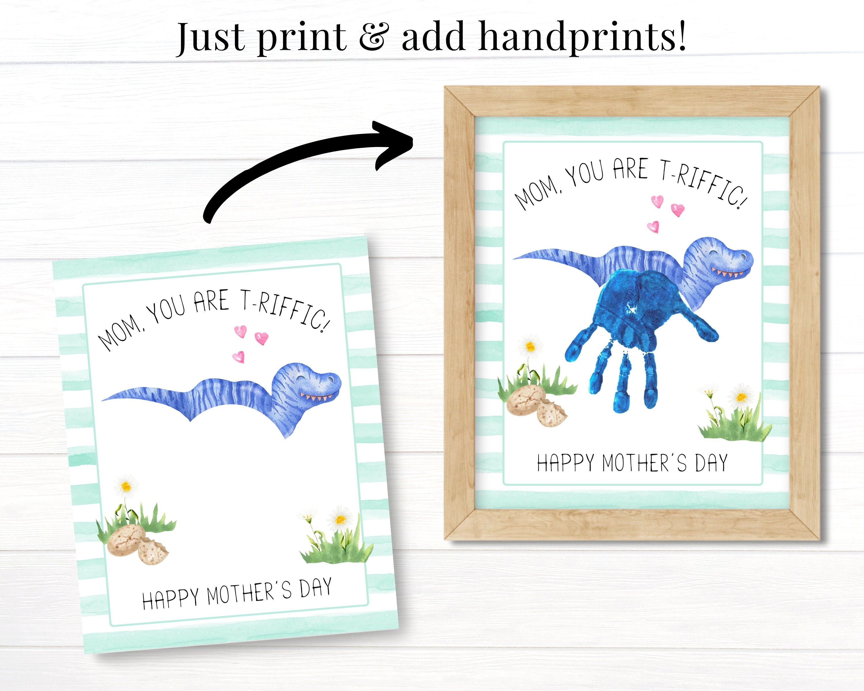 Muttertagskarte Mit Dino-Design – Süß, Holografisch, Inkl. Umschlag