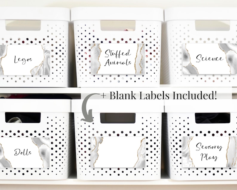 Baby Drawer Labels Set of 80 Nursery Organization White and Etsy