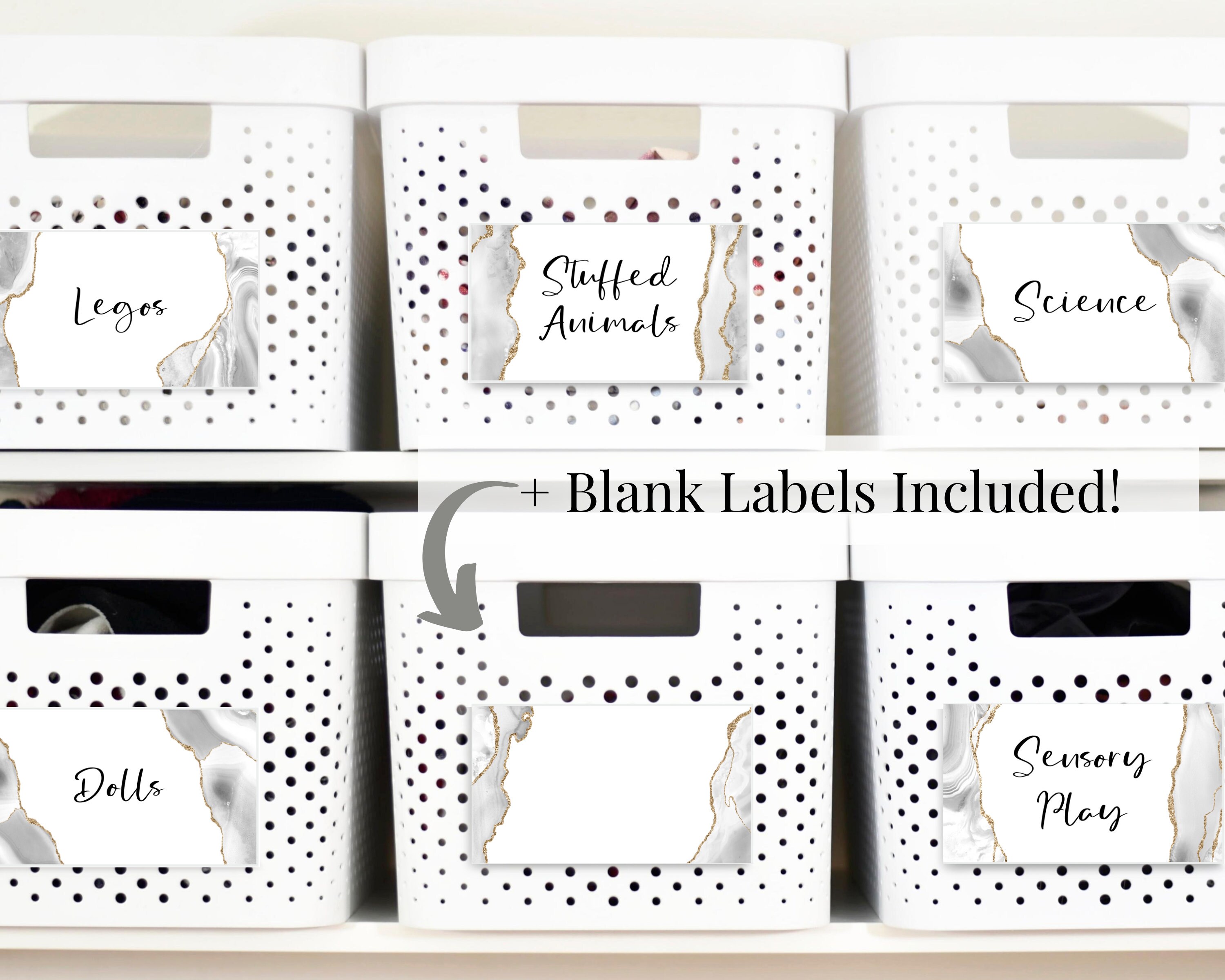 Baby Drawer Labels Set of 80 Nursery Organization White and Etsy