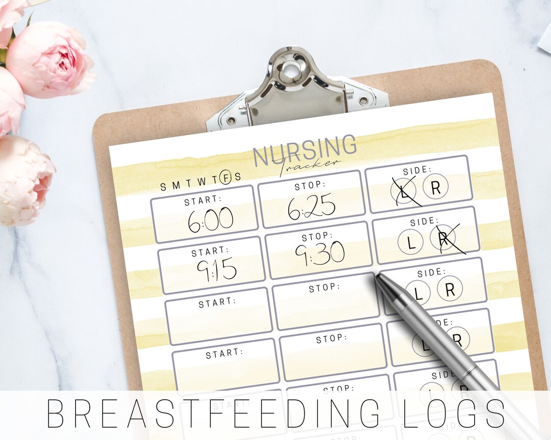 Printable Breastfeeding Log, New Mom Planner, Nursing Journal, Baby ...