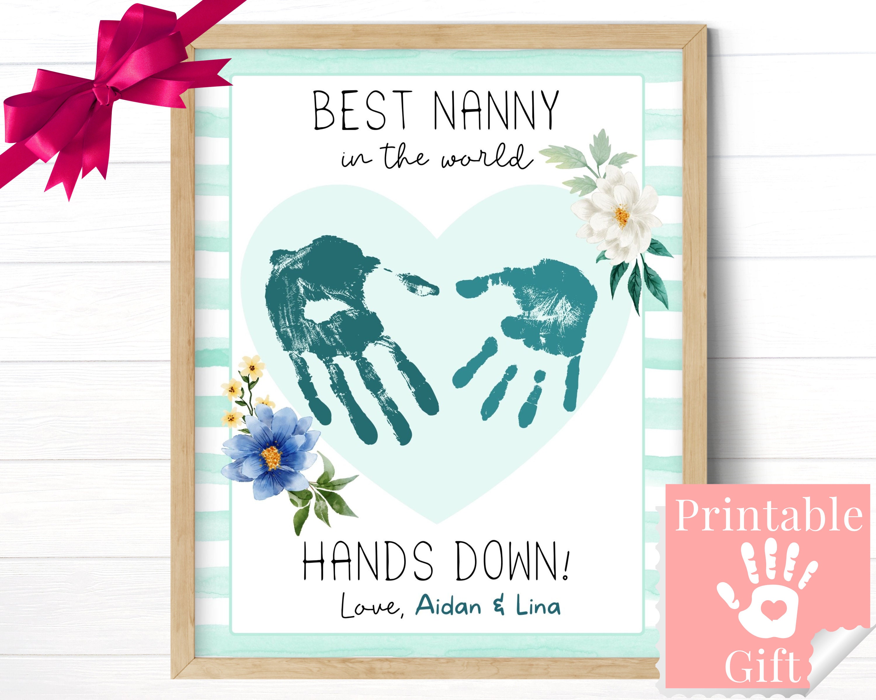 Specchio Regalo Per Tata Con Incisione - Regalo Personalizzato Per Tata Da Nipoti - Compleanno Natale Festa Della Mamma