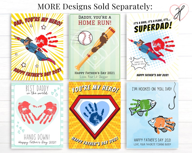 Fathers Day Printable Handprint Art Sports Gifts for Dad Etsy