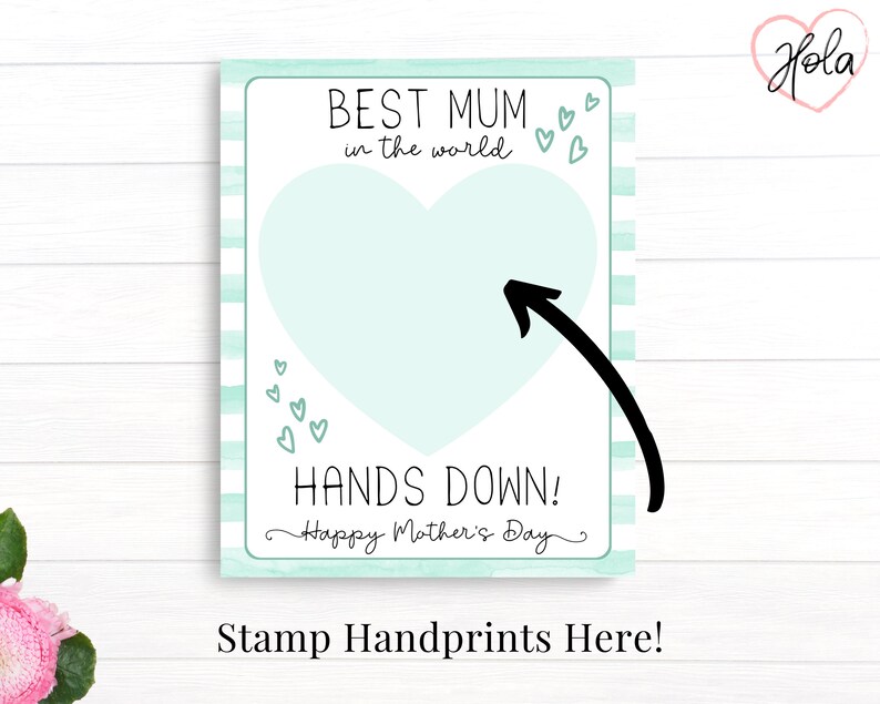 Mother's Day Card From Children, Best Mum in the World Hands Down, Gift ...