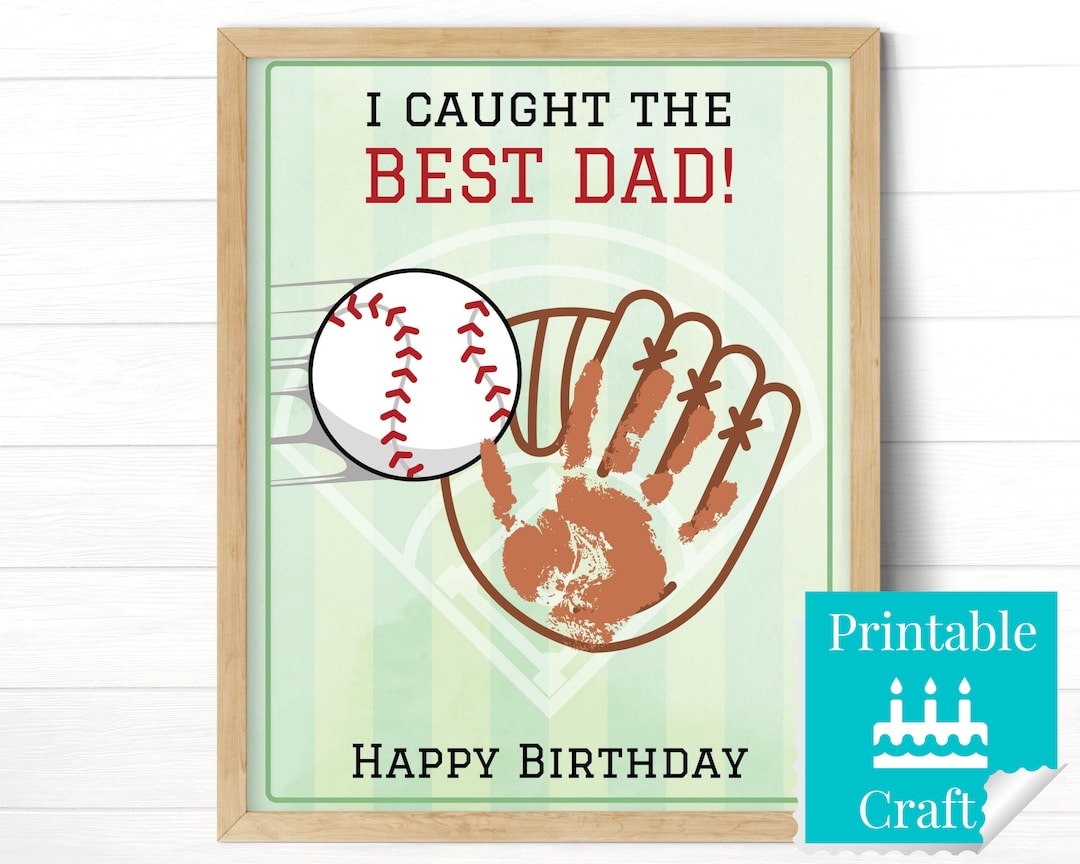 Birthday Gift for Dad, Printable Baseball Card From Son to Daddy ...