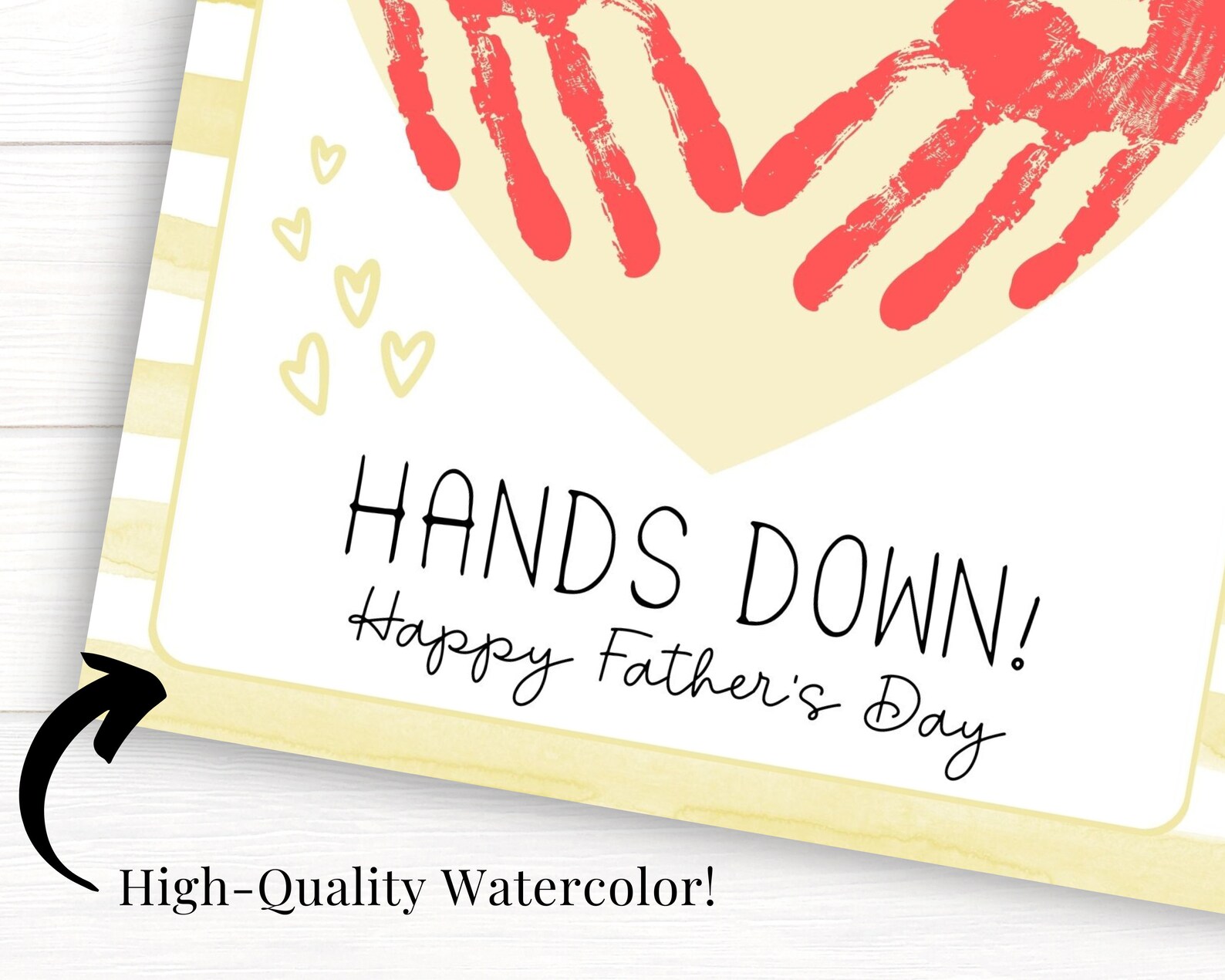 Best Dad in the World Hands Down Printable Father's Day - Etsy