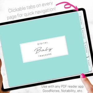Digital Newborn Planner, GoodNotes Template Undated, Breastfeeding Mom To Be Gift, Baby Trackers image 2