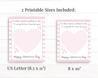 I Love You Gifts for Mom and Dad, Valentines Day Card Template Pack, Easy  Printable Activity for Toddlers, Daycare Preschool Kindergarten 