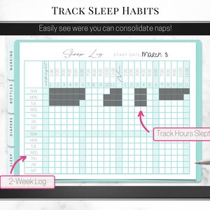 Digital Newborn Planner, GoodNotes Template Undated, Breastfeeding Mom To Be Gift, Baby Trackers image 6
