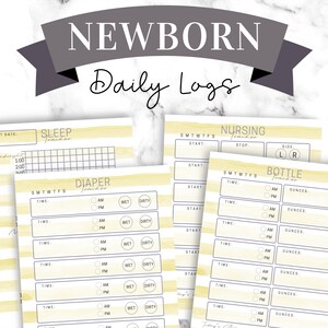 New Baby Printable Planner Daycare Daily Sheets Nanny Log or | Etsy