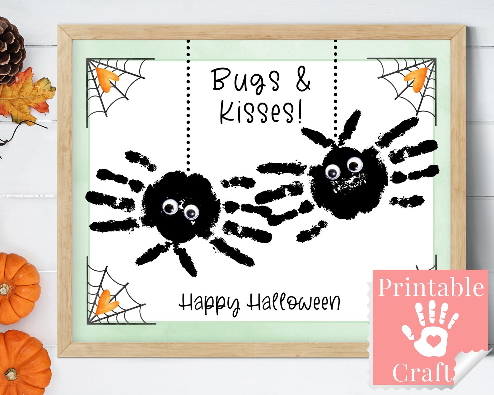 Halloween Printable Bugs and Kisses Toddler Painting - Etsy