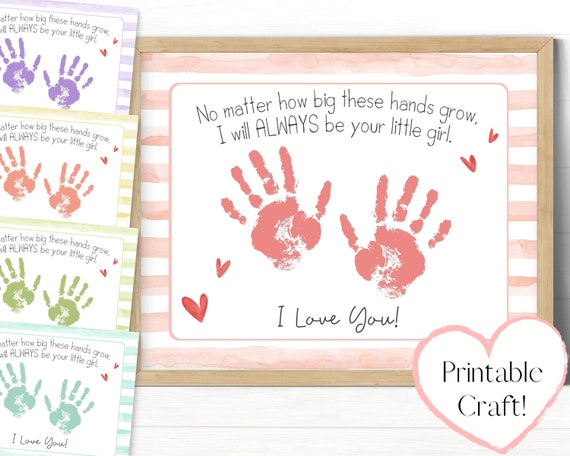 I Will Always Be Your Little Girl Handprint Art Painting - Etsy