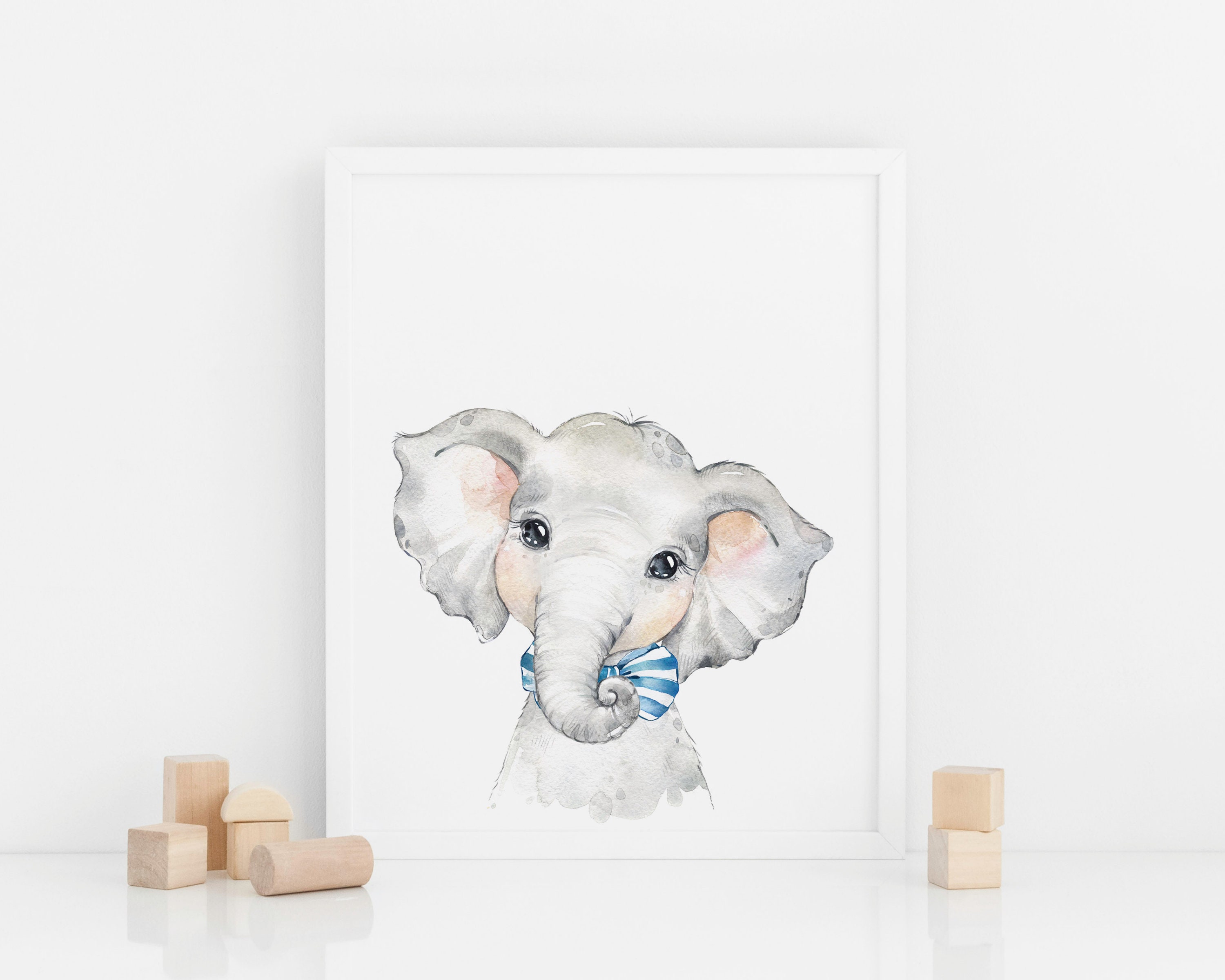 Baby Elephant Nursery Decor Cute Printable Wall Art for Baby Etsy