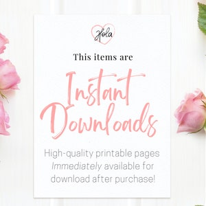 This item is an instant download. High-quality printable pages are immediately available for download after purchase!