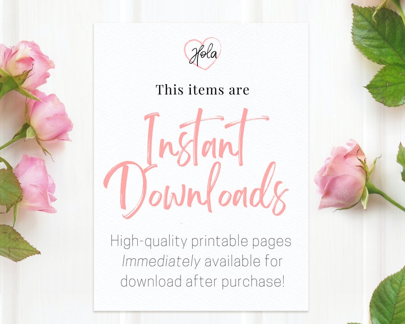 This item is an instant download. High-quality printable pages are immediately available for download after purchase!