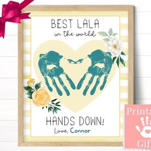 Regalo de Lala para el Día de la Madre, Cumpleaños, Navidad, Día de los Abuelos de parte de los nietos, Tarjeta personalizada única para la abuela
