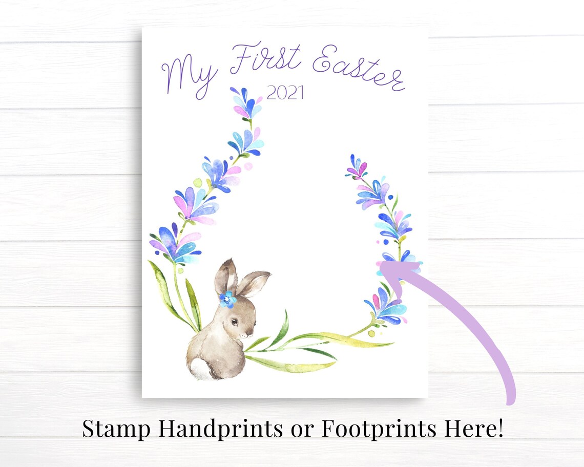 My First Easter Keepsake Printable Easter Bunny Craft | Etsy