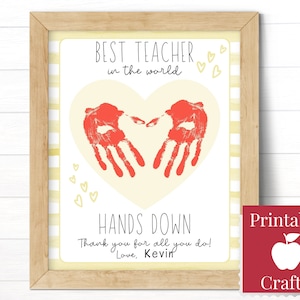 Regalo de maestro de fin de año, artesanía de tarjetas personalizada para graduación de preescolar, jardín de infantes, escuela primaria, gracias mejor maestro
