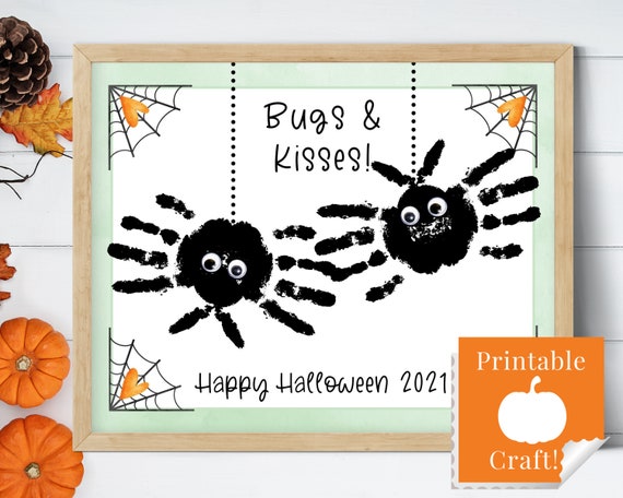 Bugs and Kisses Halloween Printable Toddler Painting | Etsy