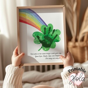 Handprint Clover for St Patricks Day, Easy Kids Arts and Crafts for ...