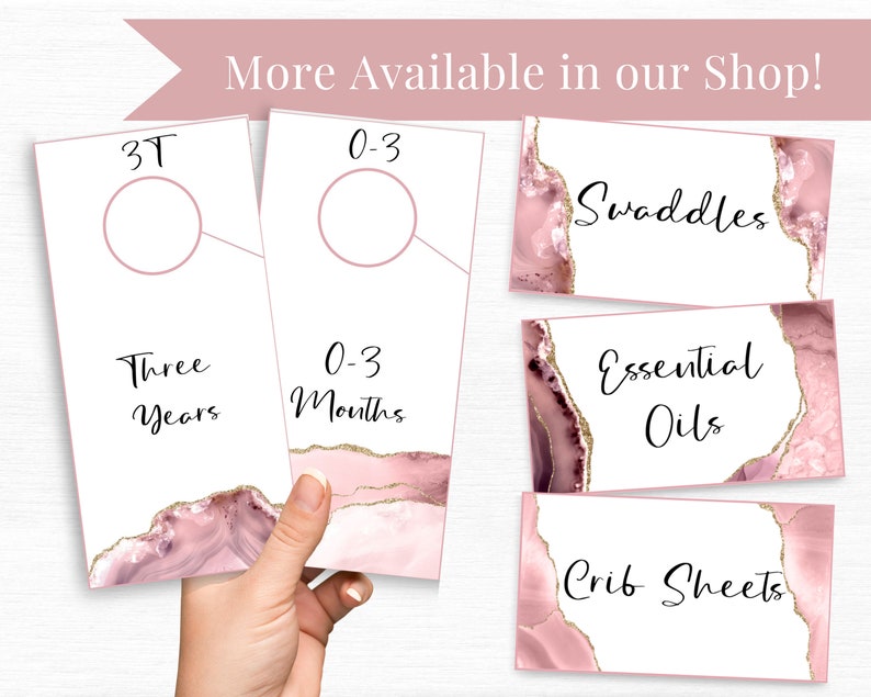 Blush Baby Drawer Organizer Set of 24 Nursery Labels Etsy