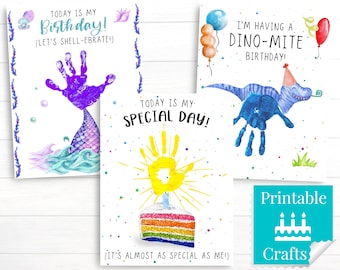 Classroom Birthday Gift Kids, Special Birthday Craft Activity for Students from Teacher, Printable Handprint Art, Elementary Preschool