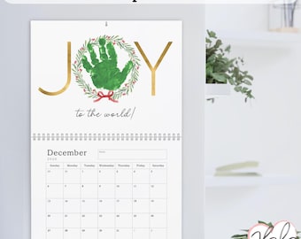 Handprint Calendar 2026, Personalized Christmas Gift from Kids or Grandkids