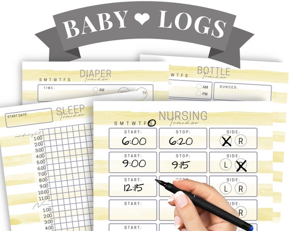 New Baby Printable Planner Daycare Daily Sheets Nanny Log or | Etsy