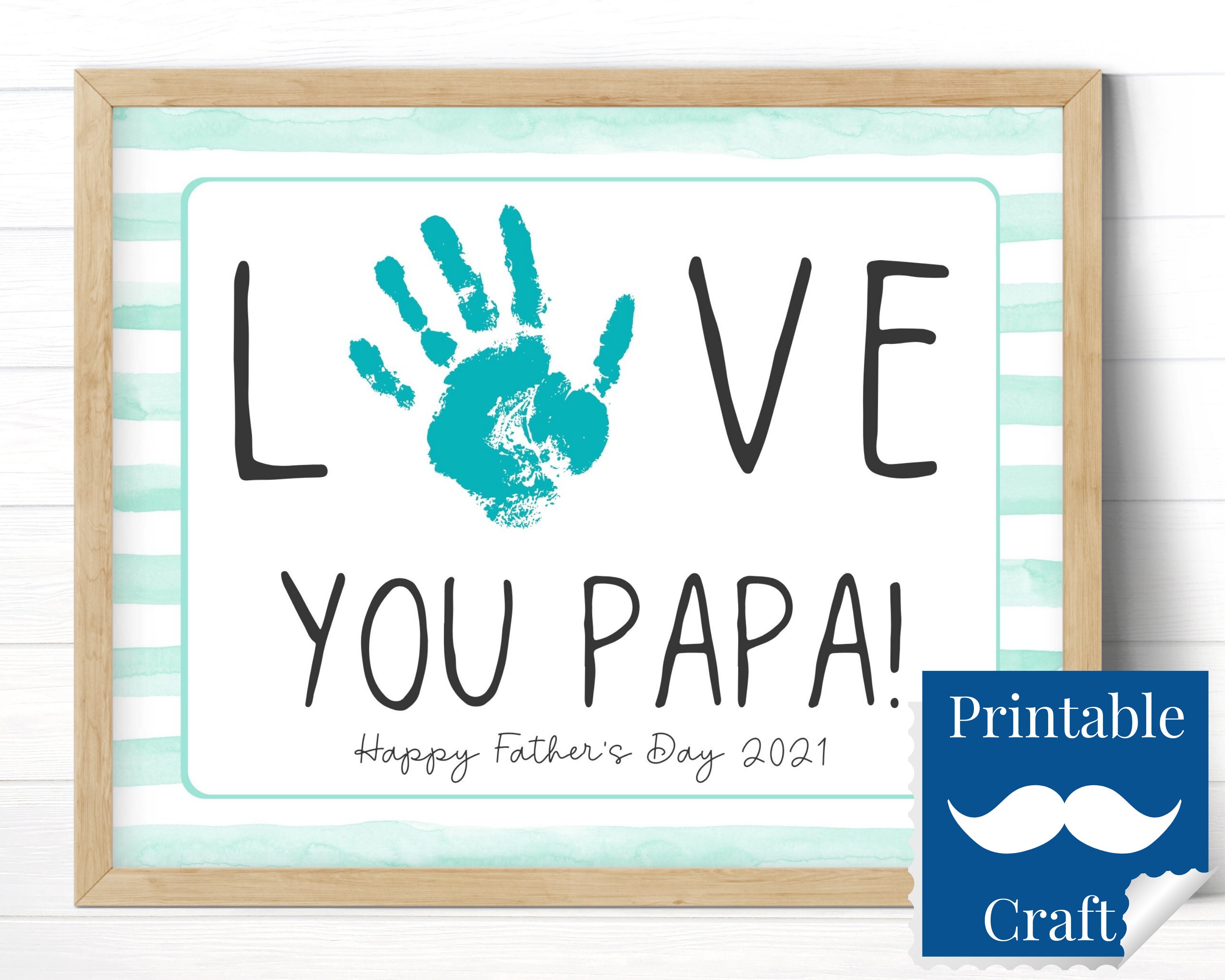 Papa Fathers Day Gift, Printable Handprint Craft, Daycare or Preschoo…