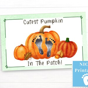 NICU Baby, la calabaza más linda del otoño en la tarjeta de parche para la familia, regalo para llevar a casa en el hospital para Halloween o Acción de Gracias