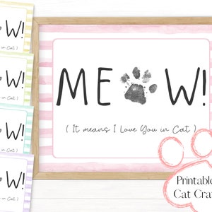 Cadeau pour maman ou papa chat, impression d'art personnalisée, carte souvenir pour le jour de l'adoption d'un chaton ou son anniversaire