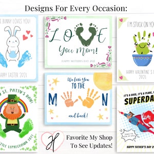 Birthday Gift for Mom, Printable Custom Birthday Card, Handprint Art from Kids, Best Mom In The World Hands Down image 9