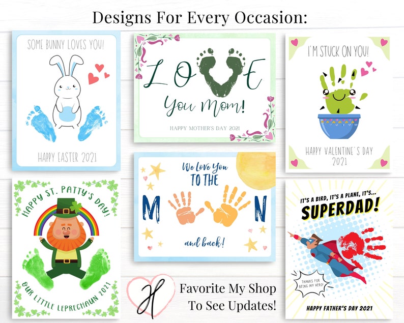 Birthday Gift for Mom, Printable Custom Birthday Card, Handprint Art from Kids, Best Mom In The World Hands Down image 9