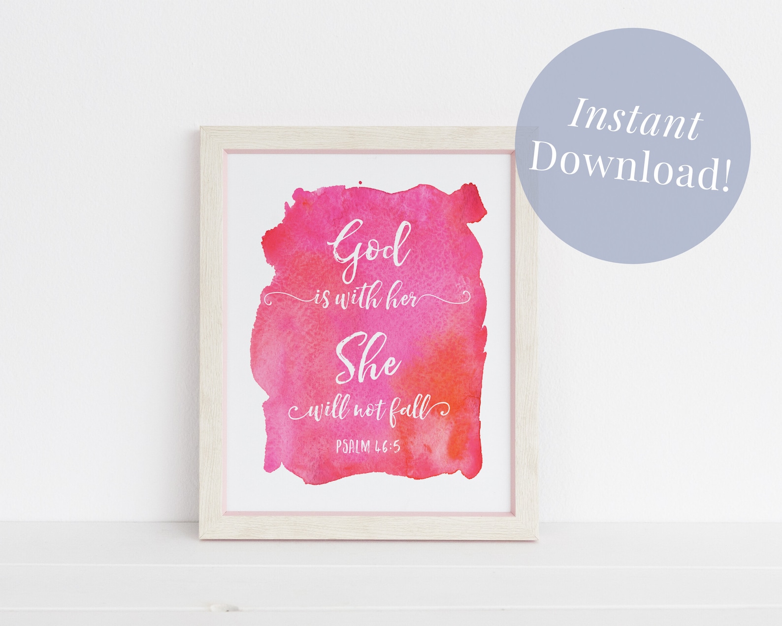 Baby Girl Pink Wall Art Bible Verse Nursery Decor God is Etsy