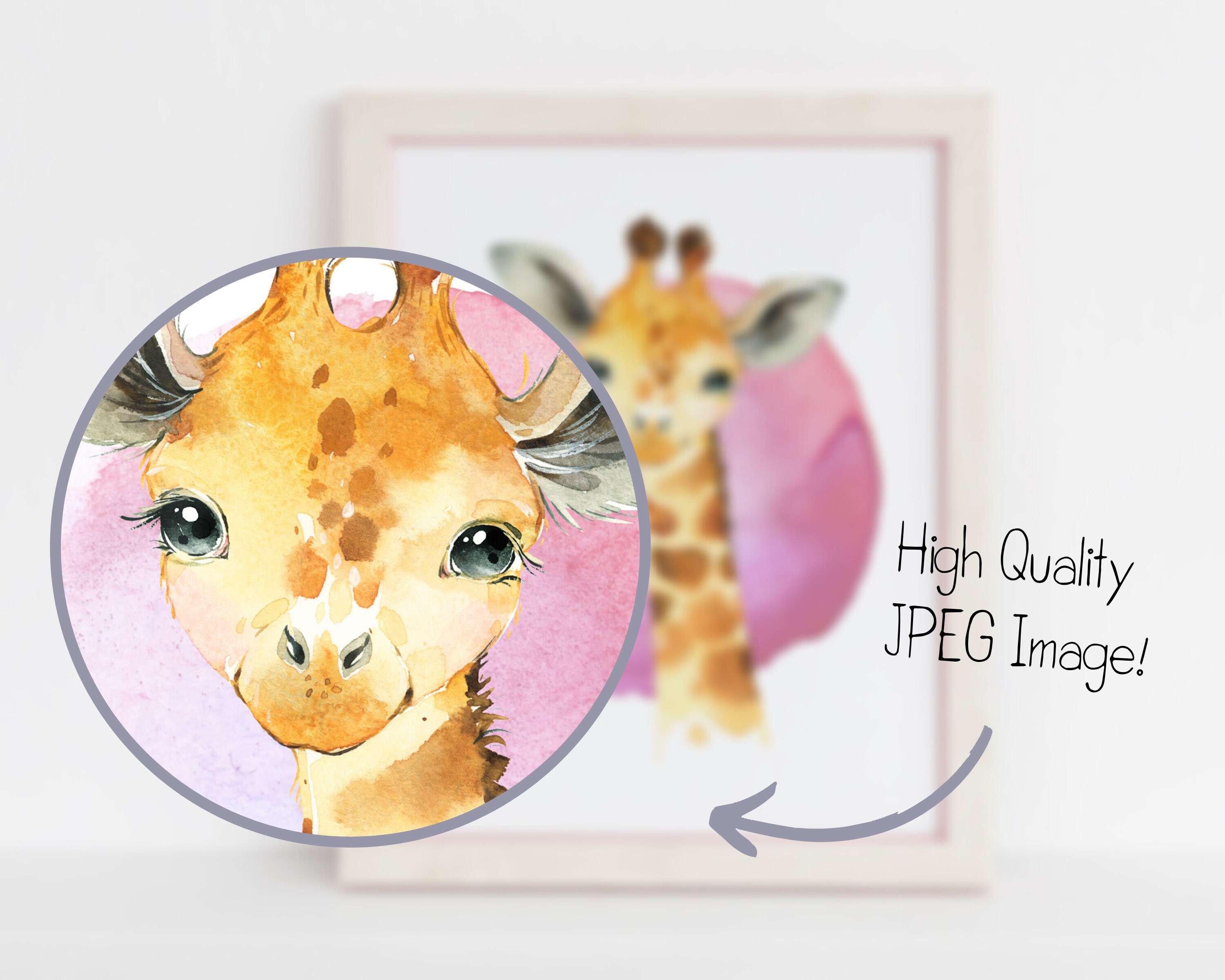 Jirafa Bebé Un Cuadro Decorativo para Ambientar la Habitación | Etsy