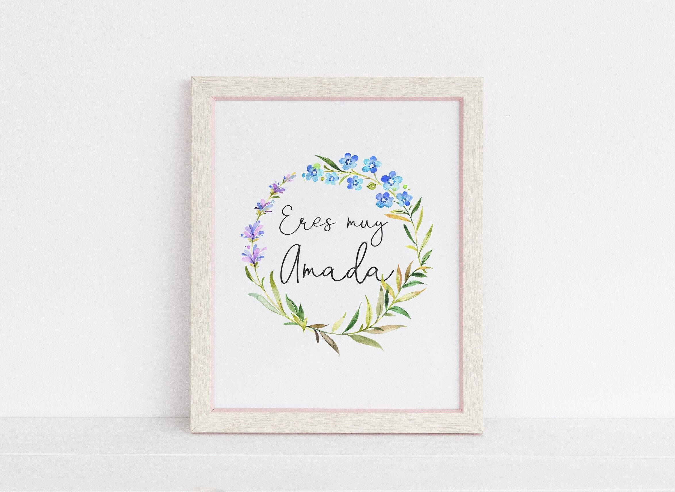 You Are So Loved Quote in Spanish Eres Muy Amada Girl Bedroom Etsy