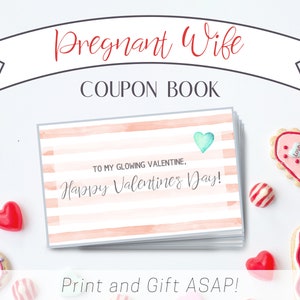 Cadeau de la Saint-Valentin du mari ou du petit ami, cadeau de petite amie de femme enceinte, livre de coupons, cadeau personnalisé de coupons d'amour, téléchargement immédiat