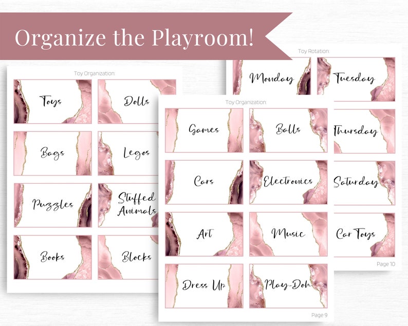 80 Printable Nursery Drawer Labels, New Mom Organization, Baby Girl ...