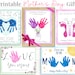 Mother's Day Gift, Printable Handprint Crafts from Kids, Set of 5 Prints, Personalized Gift for Mom, Preschool Toddler Card Template 