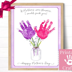 Handprint Template Gift for Mom From Kids, DIY Mother's Day Gift, Birthday  Gift for Mom, Handprint Gift From Kids, Handprint Keepsake 