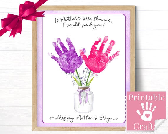 I love you Because Mothers Day Craft flowers for Kids to create