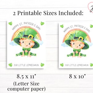 Two printable sizes are included. Print either 8.5 by 11 inches letter size or 8 by 10 inches.