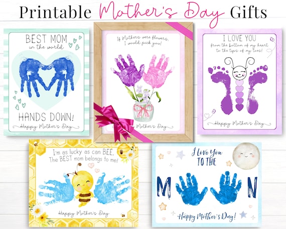 15 Mother's Day Handprint Gifts For Moms And Grandmas - Non-Toy Gifts   Easy mothers day crafts for toddlers, Mothers day crafts for kids, Easy  mother's day crafts