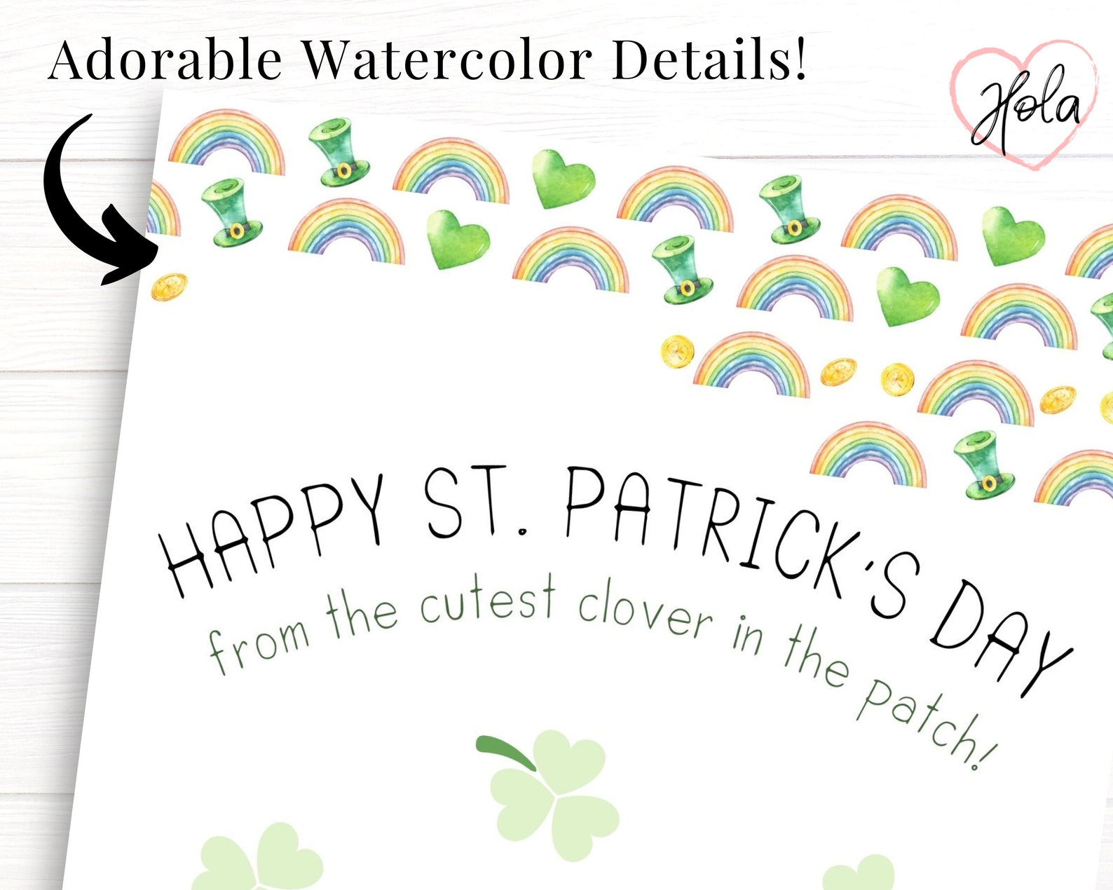 St Patricks Day Handprint Set Printable Craft Kit for Kids - Etsy